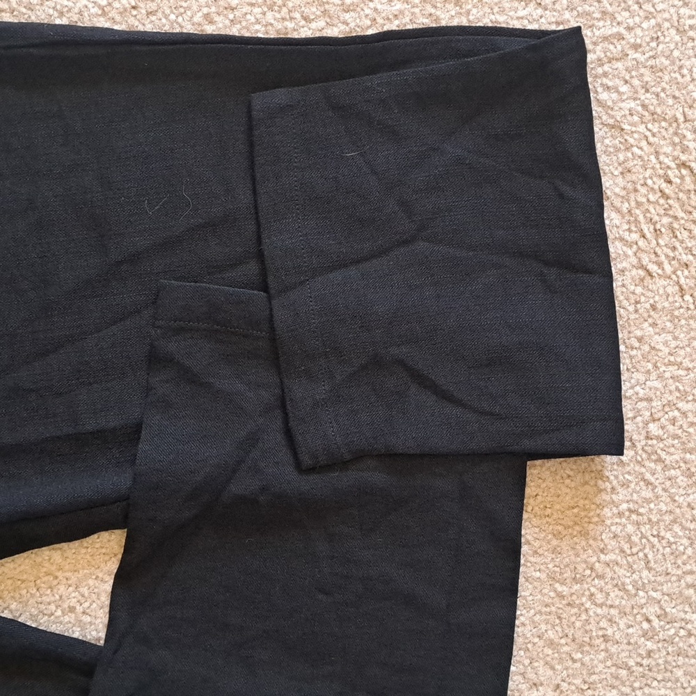 LARGE. (PETITE).   HALARA WIDE LEG CASUAL LINEN FEEL DRAWSTRING PANTS - Picture 7 of 9